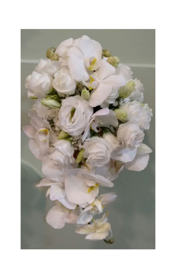Orquídea blanca con lisiamtum
